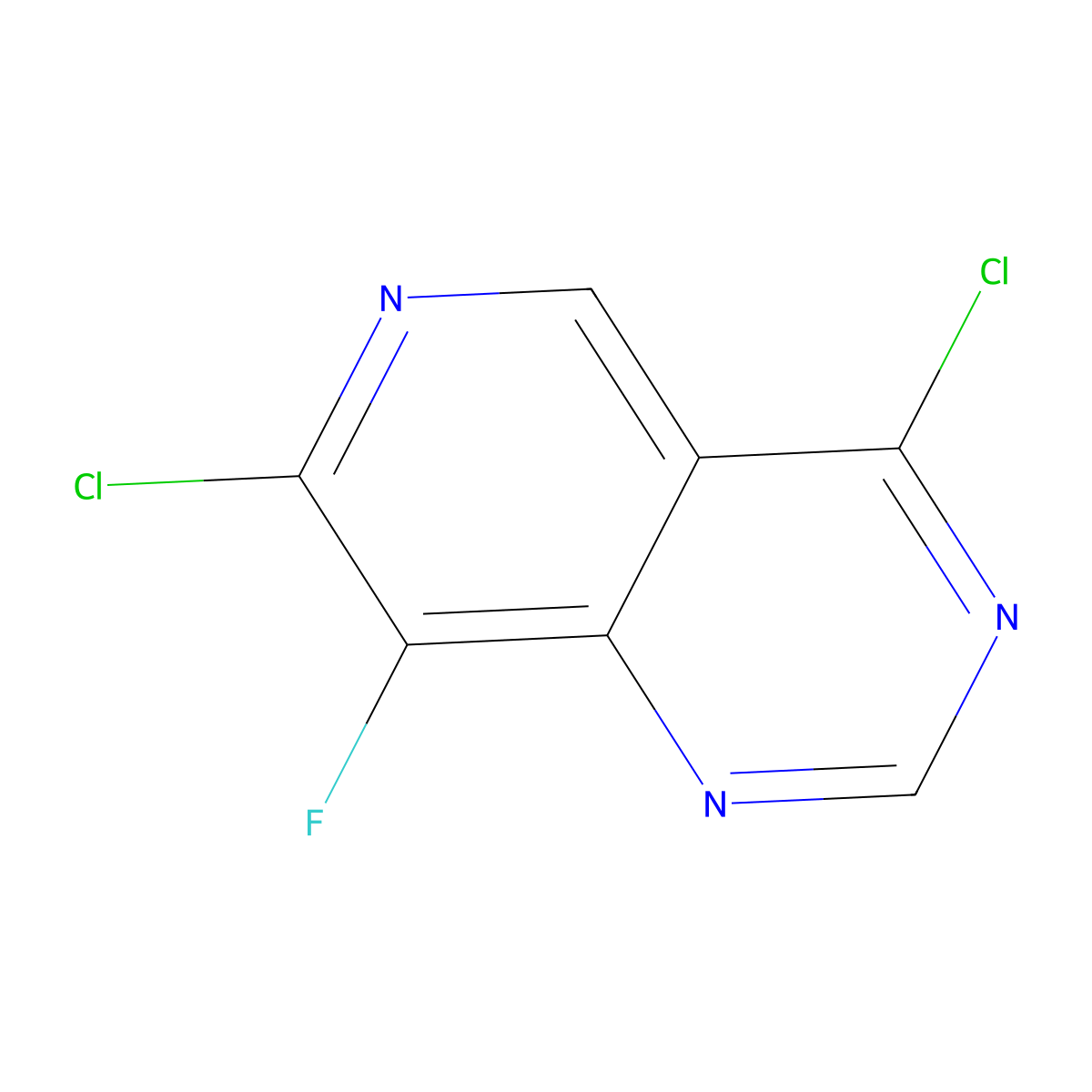 4,7-Dichloro-8-fluoropyrido[4,3-D]pyrimidine molecular structure, CAS 2454396-94-0
