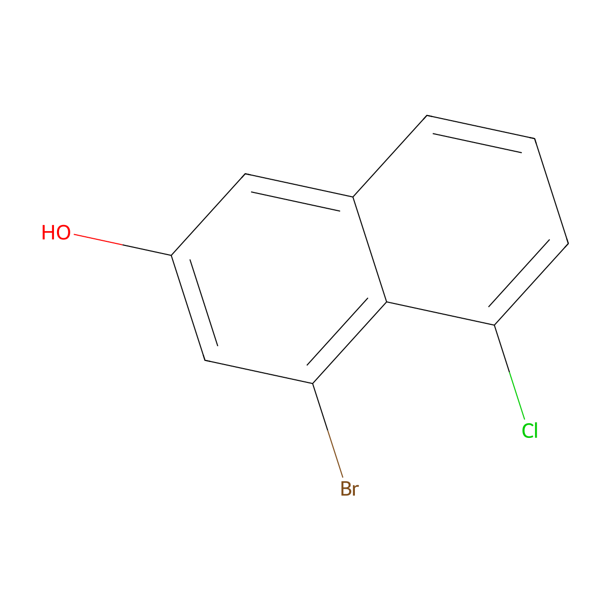 4-Bromo-5-chloronaphthalen-2-ol molecular structure, CAS 2454397-73-8