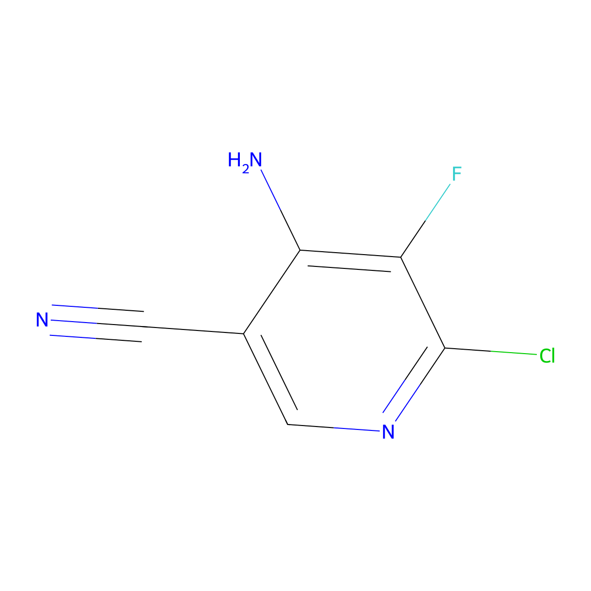 4-Amino-6-chloro-5-fluoronicotinonitrile molecular structure, CAS 2454397-76-1