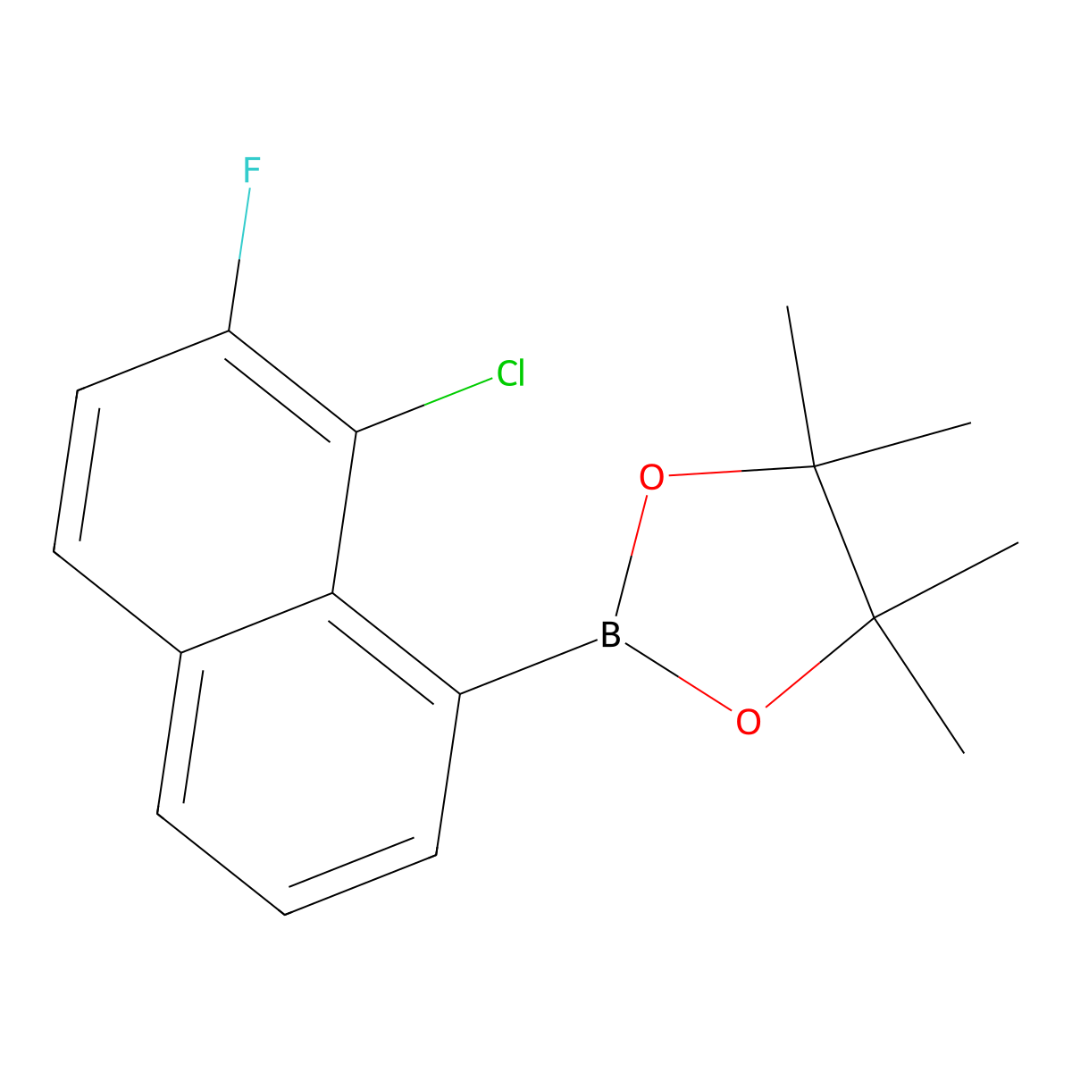 2-(8-Chloro-7-fluoronaphthalen-1-yl)-4,4,5,5-tetramethyl-1,3,2-dioxaborolane molecular structure, CAS 2454397-77-2