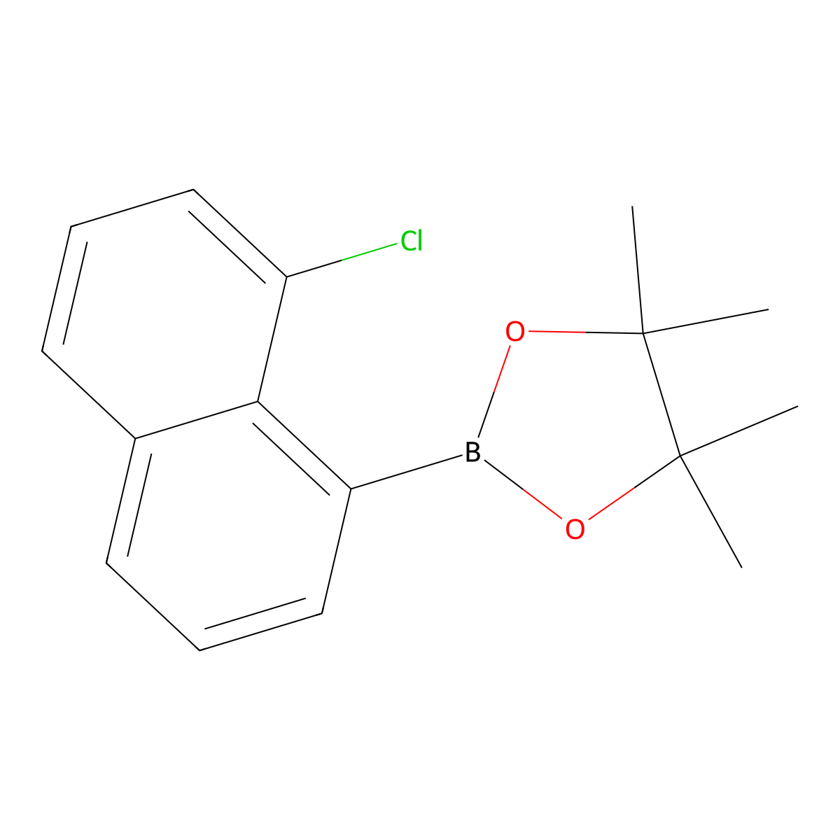 2-(8-Chloronaphthalen-1-yl)-4,4,5,5-tetramethyl-1,3,2-dioxaborolane molecular structure, CAS 2454397-84-1