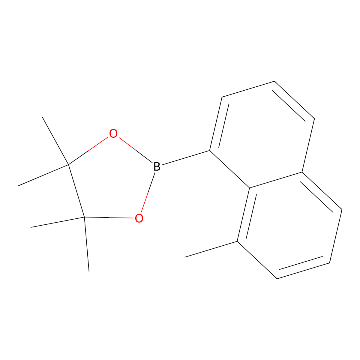 4,4,5,5-Tetramethyl-2-(8-methylnaphthalen-1-yl)-1,3,2-dioxaborolane molecular structure, CAS 2454397-99-8