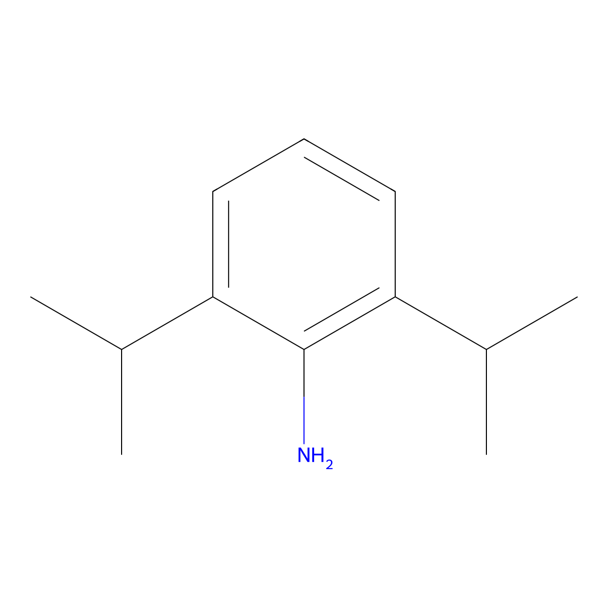 Diisopropylaniline molecular structure, CAS 24544-04-5