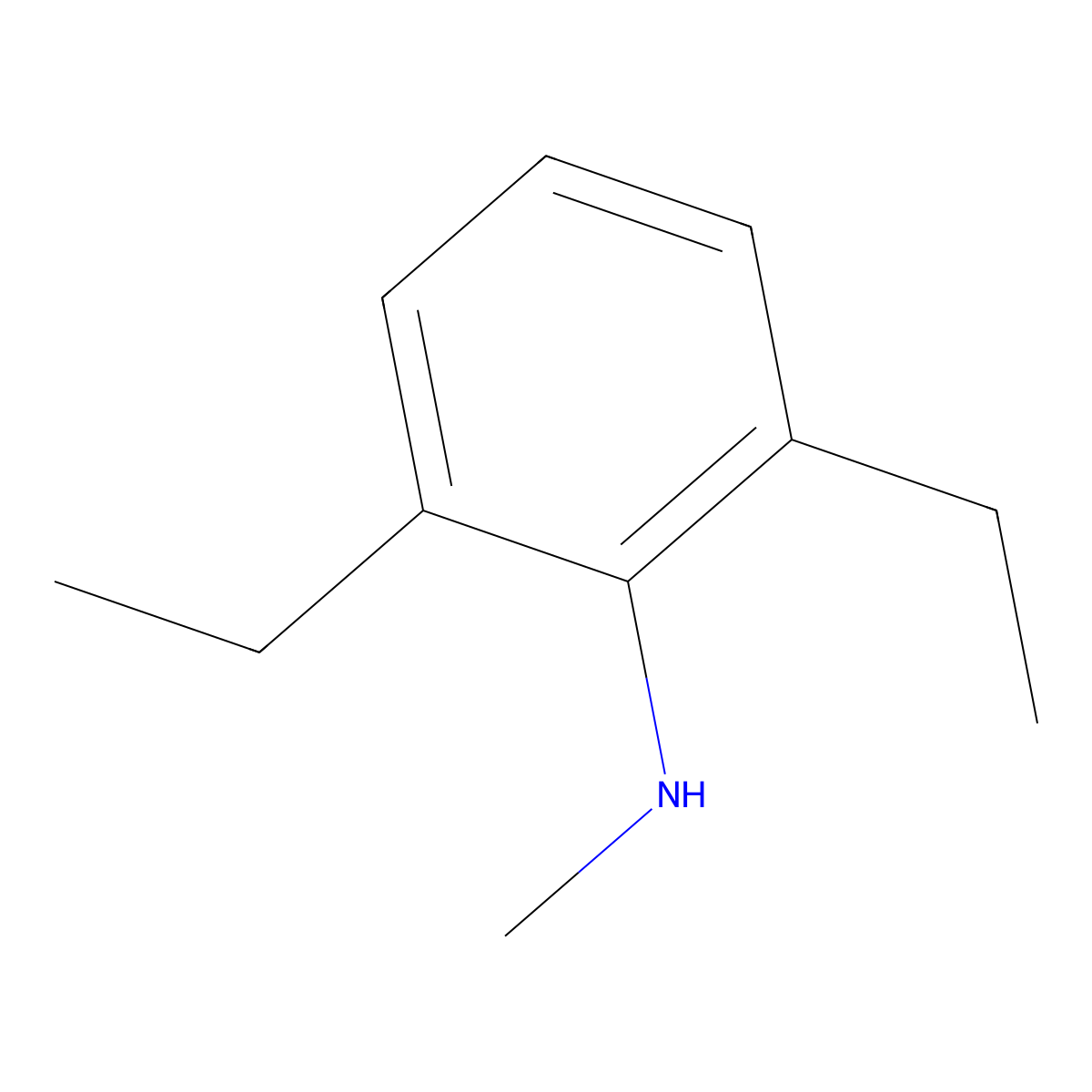 2,6-diethyl-N-methylaniline molecular structure, CAS 24544-05-6