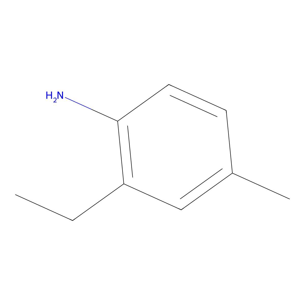 2-Ethyl-4-methylaniline molecular structure, CAS 24544-07-8