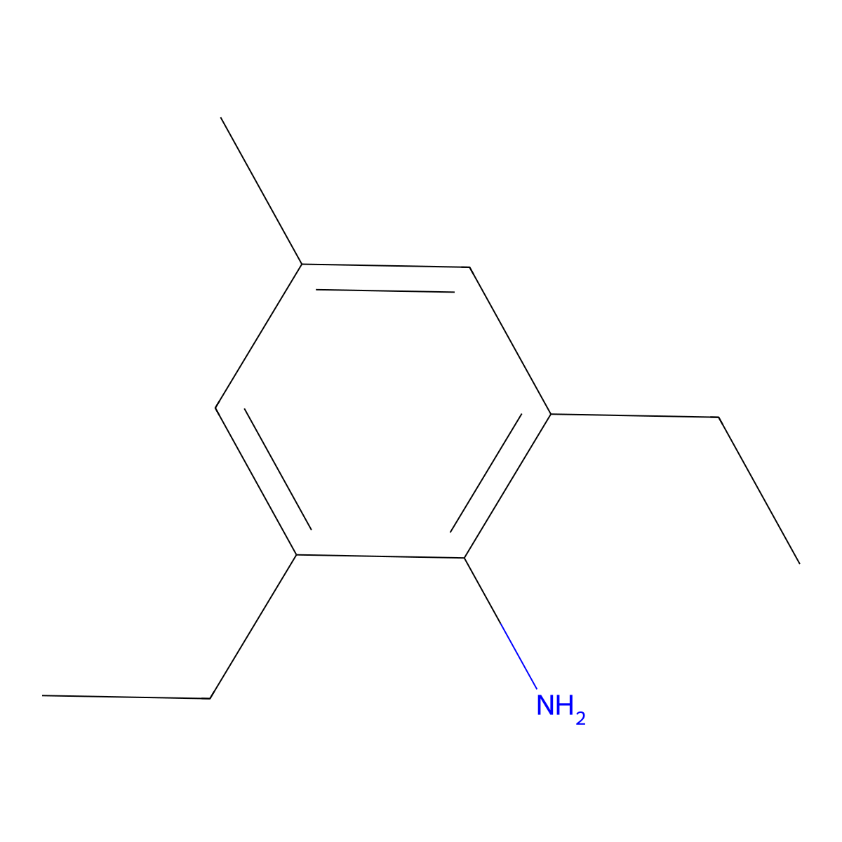 2,6-Diethyl-p-toluidine molecular structure, CAS 24544-08-9