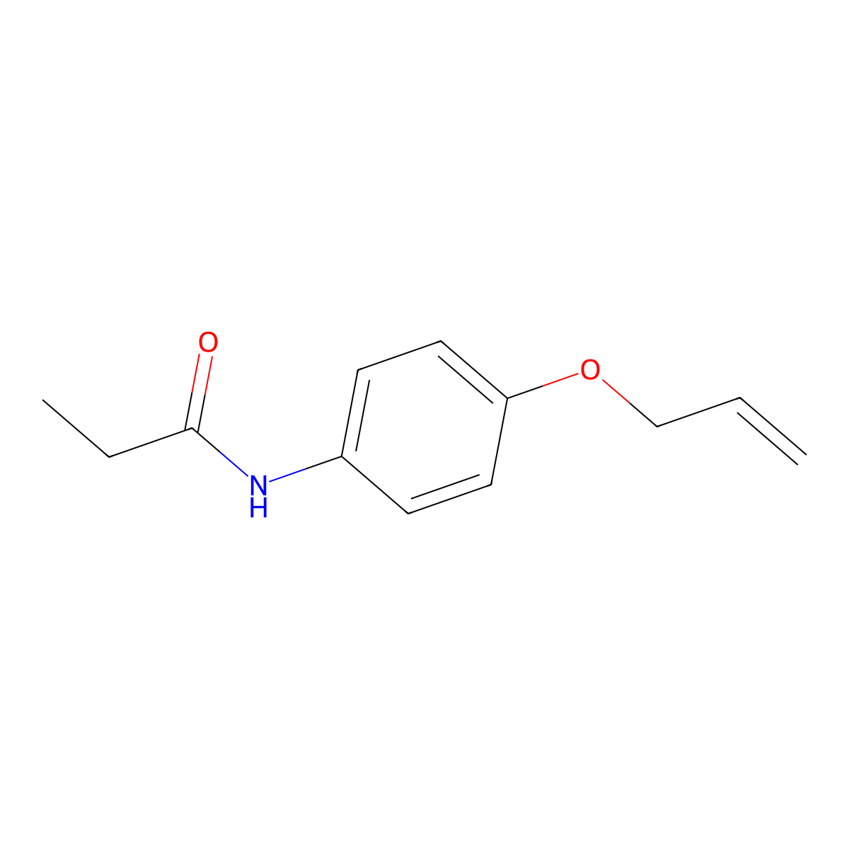 N-(4-prop-2-enoxyphenyl)propanamide molecular structure, CAS 24544-14-7