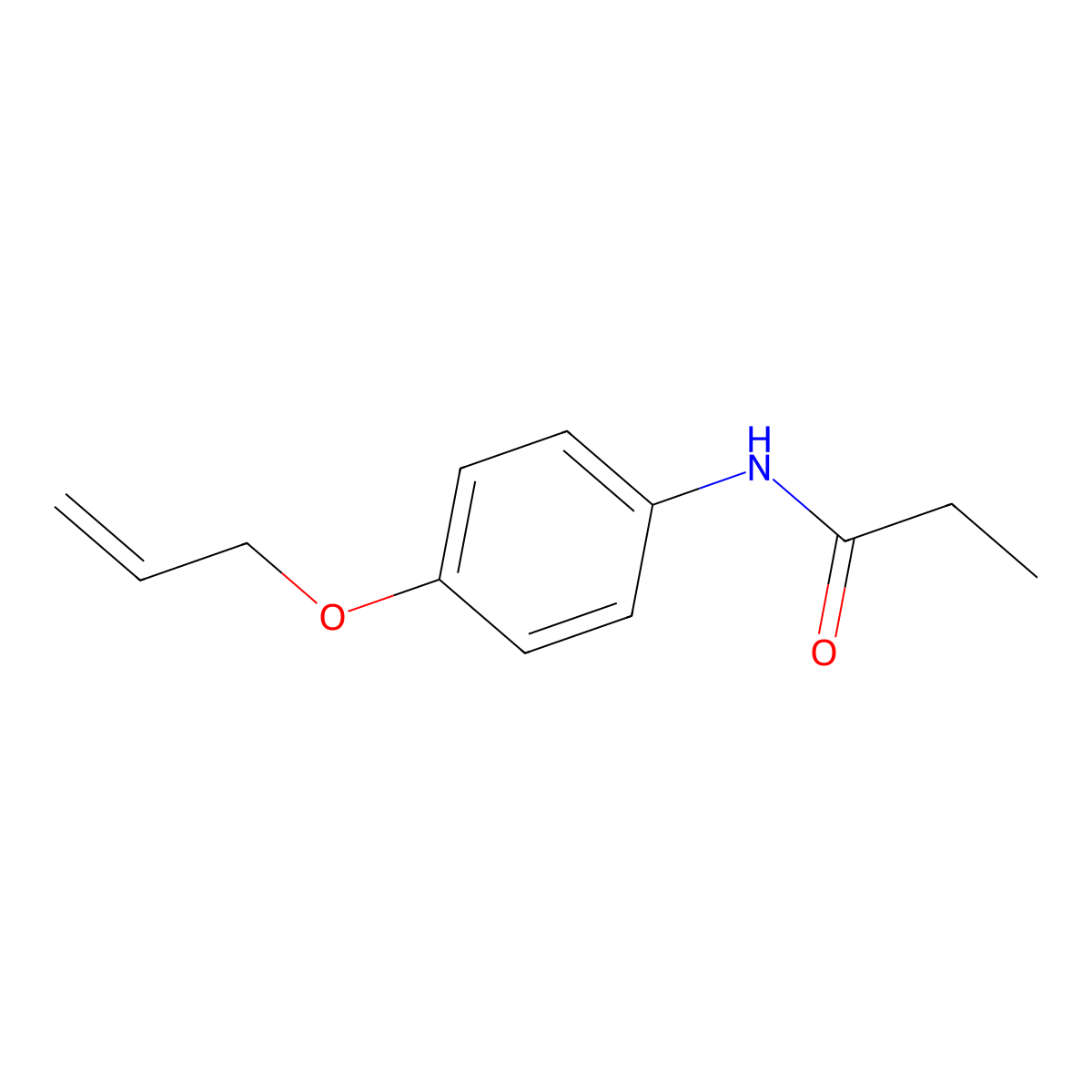 N-(4-prop-2-enoxyphenyl)propanamide molecular structure, CAS 24544-14-7
