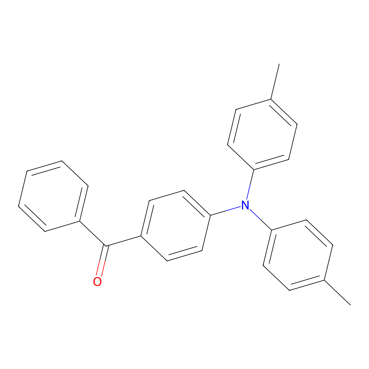 N-(4-benzoylphenyl)-4-methyl-N-(4-methylphenyl)aniline molecular structure, CAS 245442-58-4