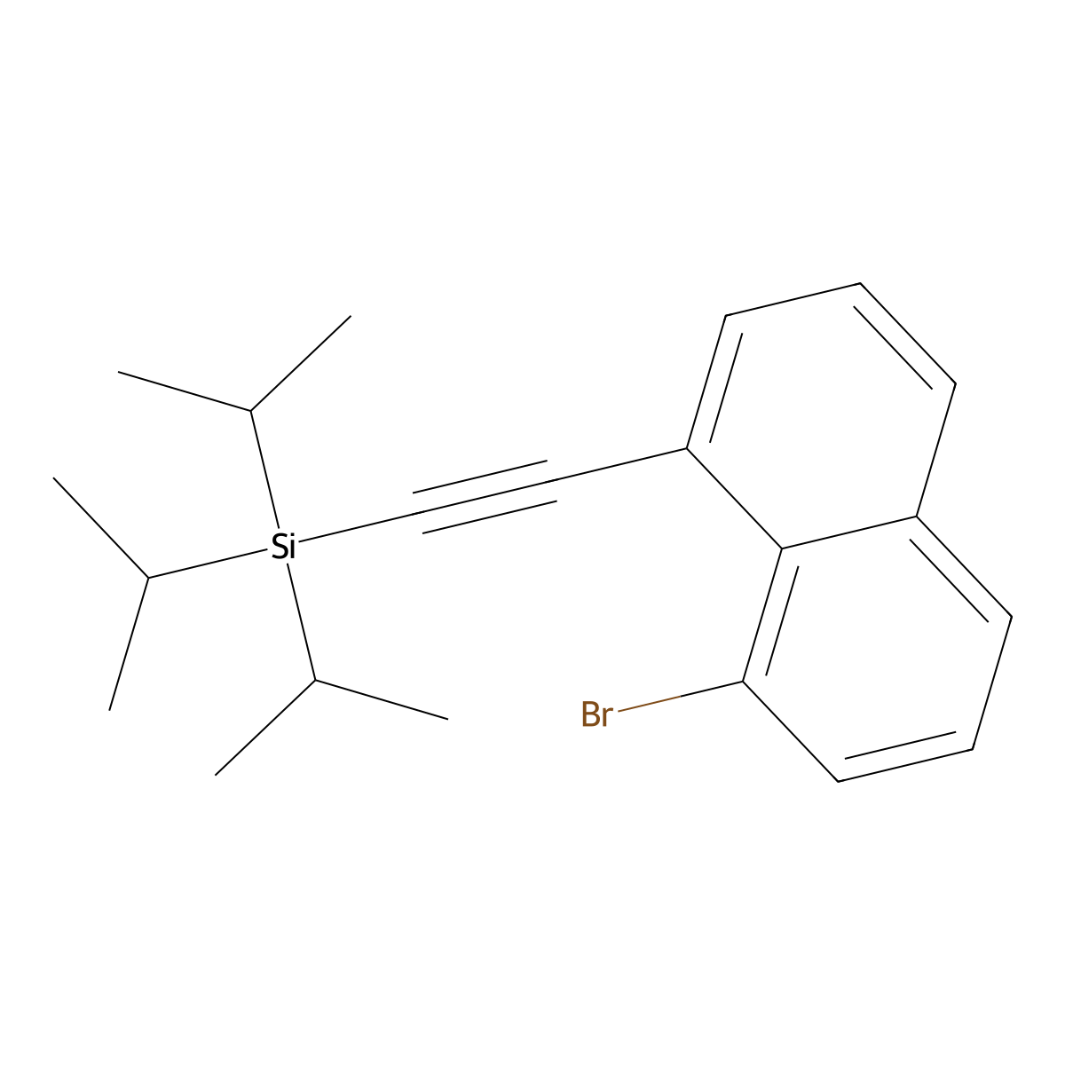 ((8-Bromonaphthalen-1-yl)ethynyl)triisopropylsilane molecular structure, CAS 2454490-90-3