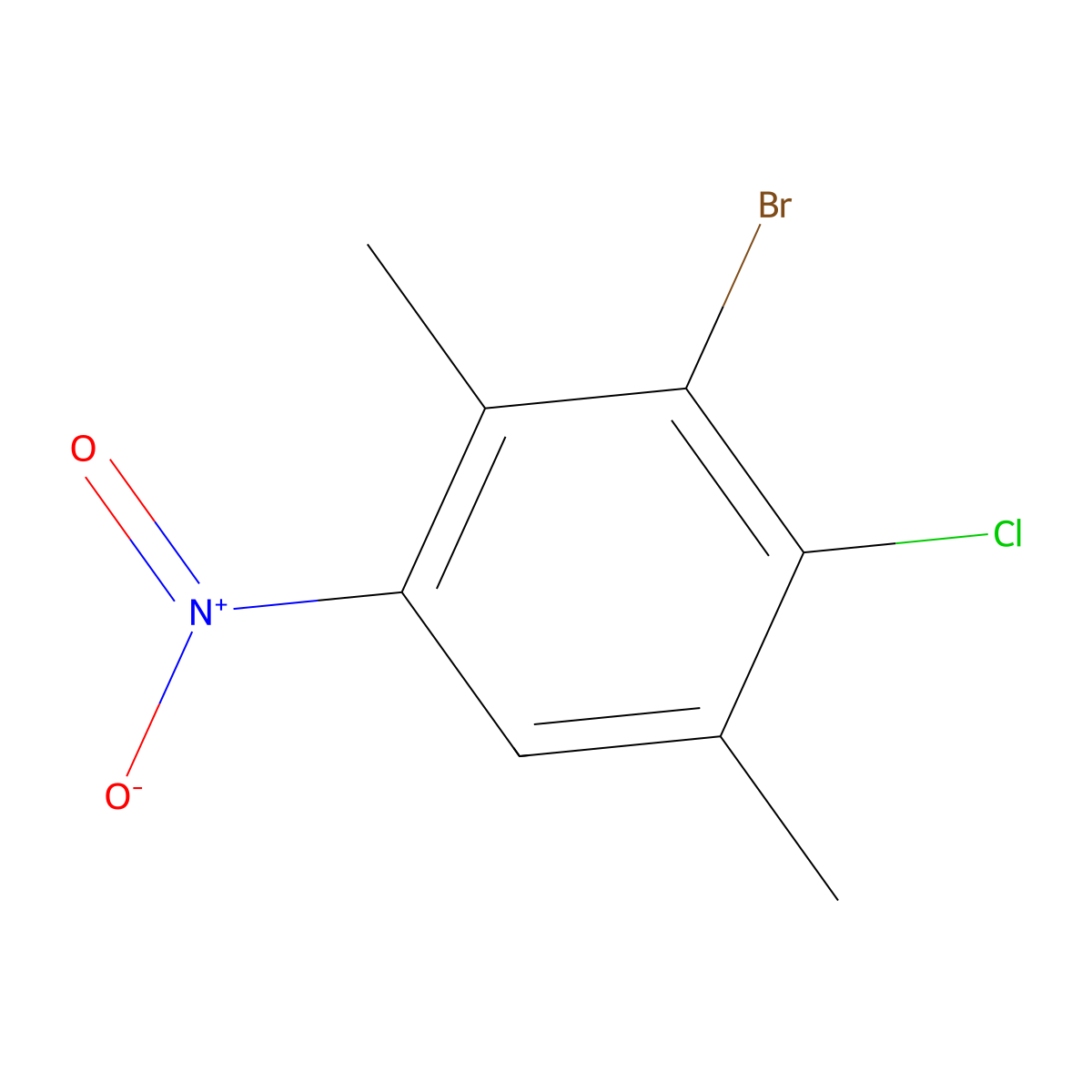 3-Bromo-2-chloro-1,4-dimethyl-5-nitrobenzene molecular structure, CAS 2454491-02-0