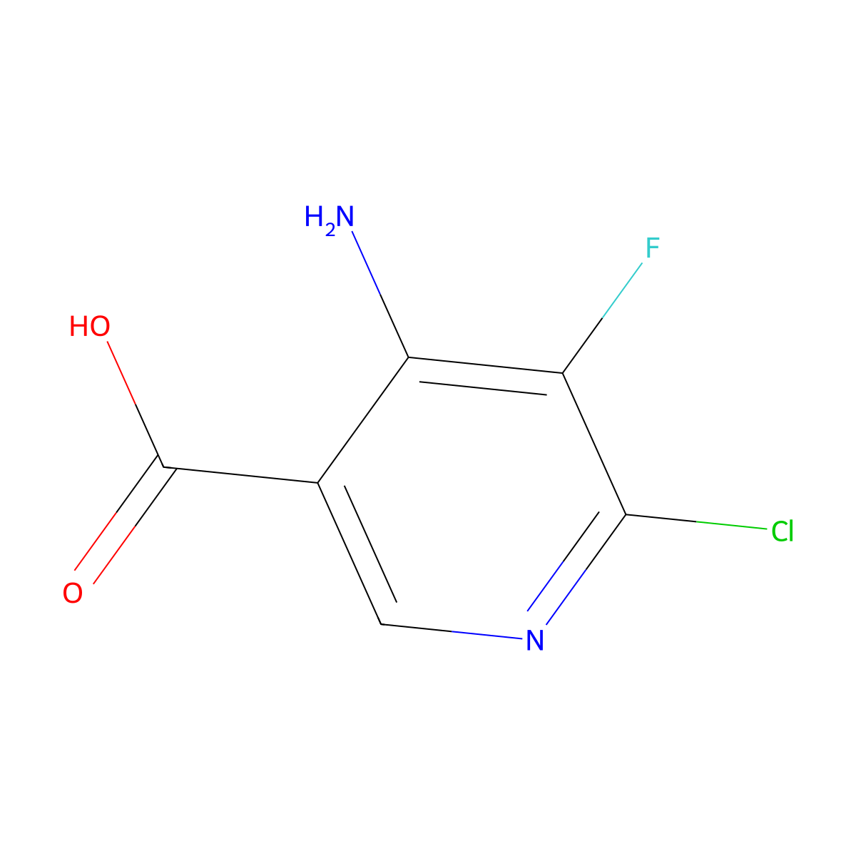 4-Amino-6-chloro-5-fluoronicotinic acid molecular structure, CAS 2454491-15-5