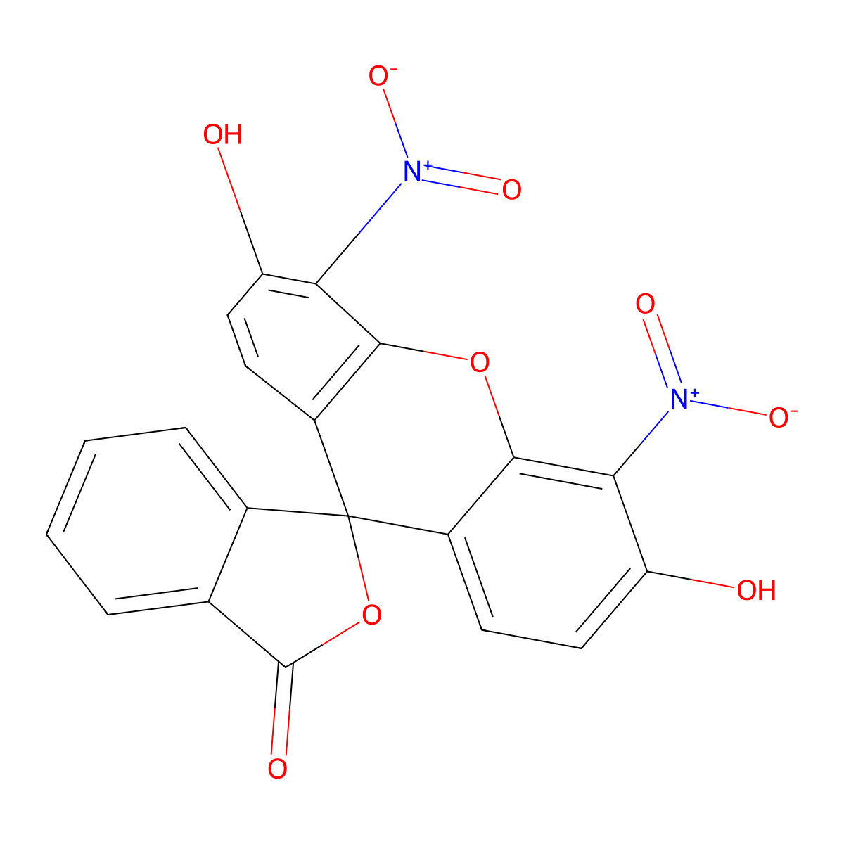 4',5'-Dinitrofluorescein molecular structure, CAS 24545-86-6