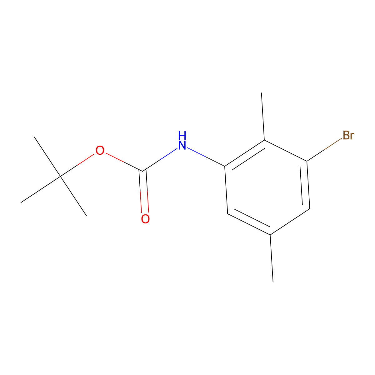 tert-butyl N-(3-bromo-2,5-dimethylphenyl)carbamate molecular structure, CAS 2454515-15-0