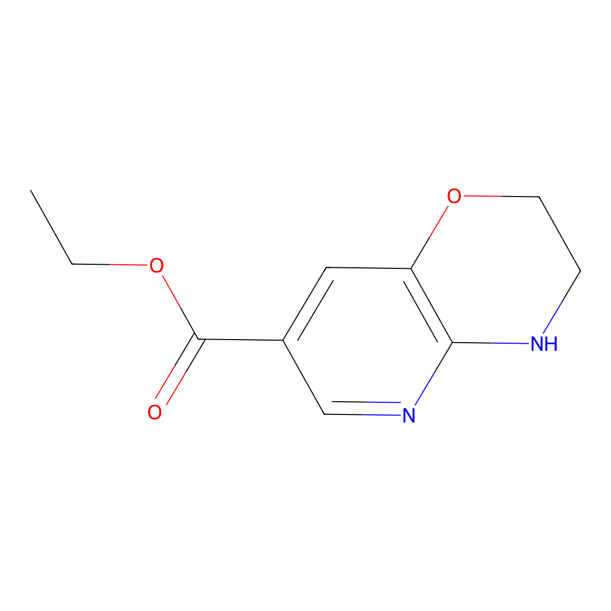 ethyl 2H,3H,4H-pyrido[3,2-b][1,4]oxazine-7-carboxylate molecular structure, CAS 2454541-14-9