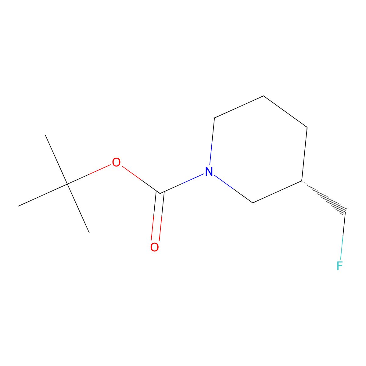 Tert-butyl (3S)-3-(fluoromethyl)piperidine-1-carboxylate molecular structure, CAS 2454542-55-1