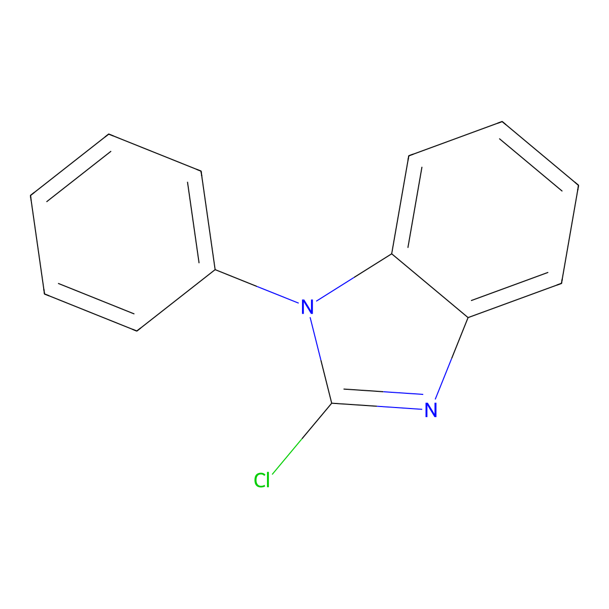 2-Chloro-1-phenyl-1H-benzimidazole molecular structure, CAS 24547-45-3
