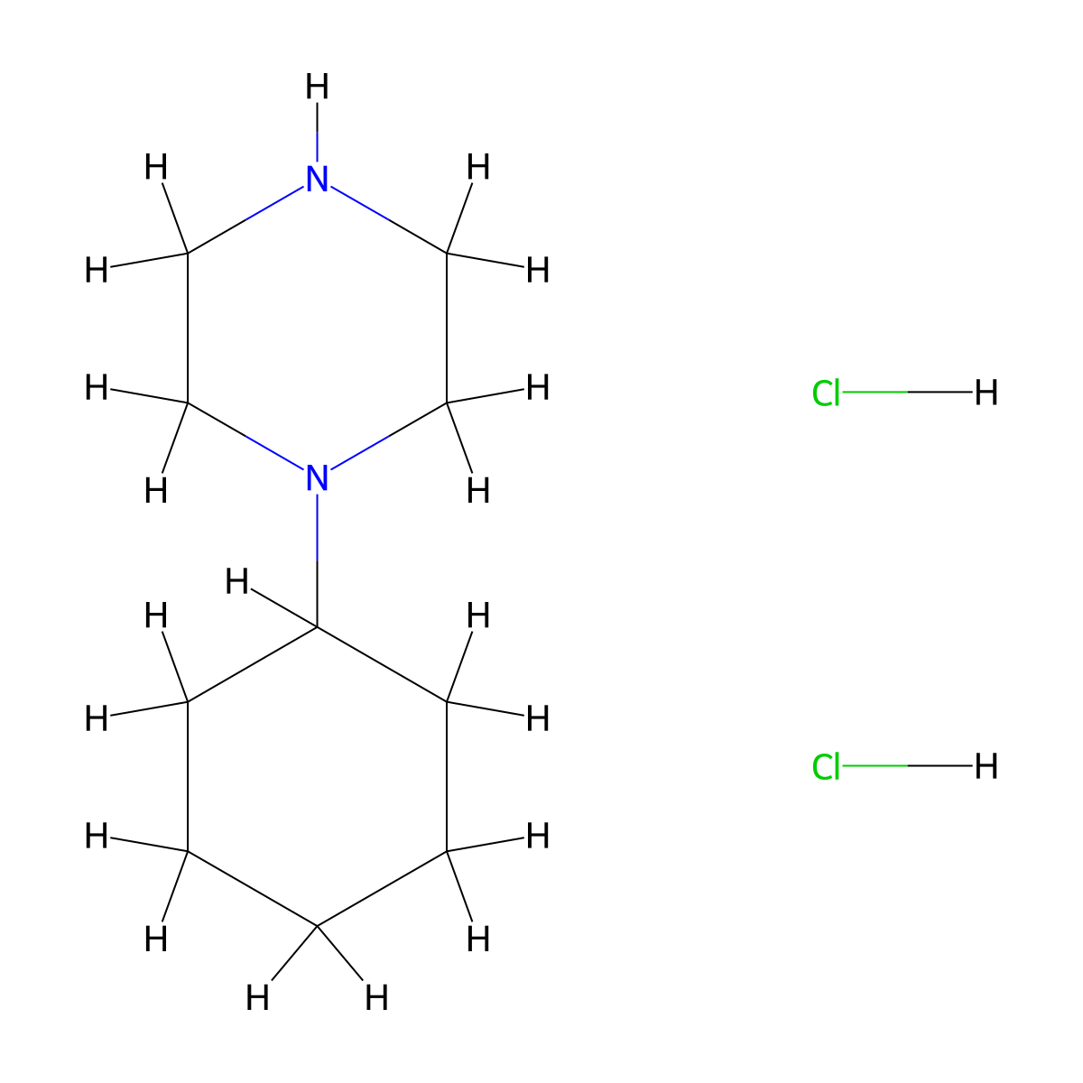 1-Cyclohexylpiperazine dihydrochloride molecular structure, CAS 245487-40-5