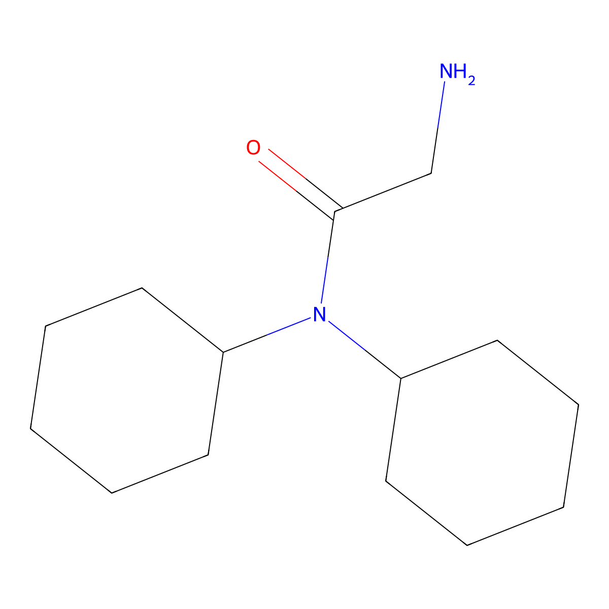 2-amino-N,N-dicyclohexylacetamide molecular structure, CAS 245487-80-3