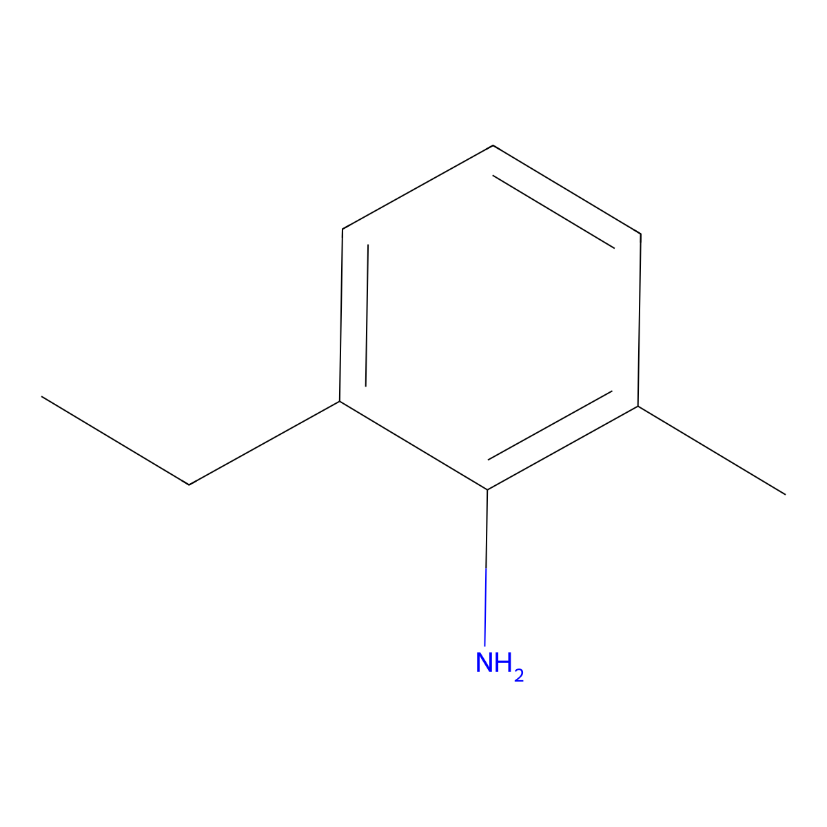 2-Ethyl-6-methylaniline molecular structure, CAS 24549-06-2