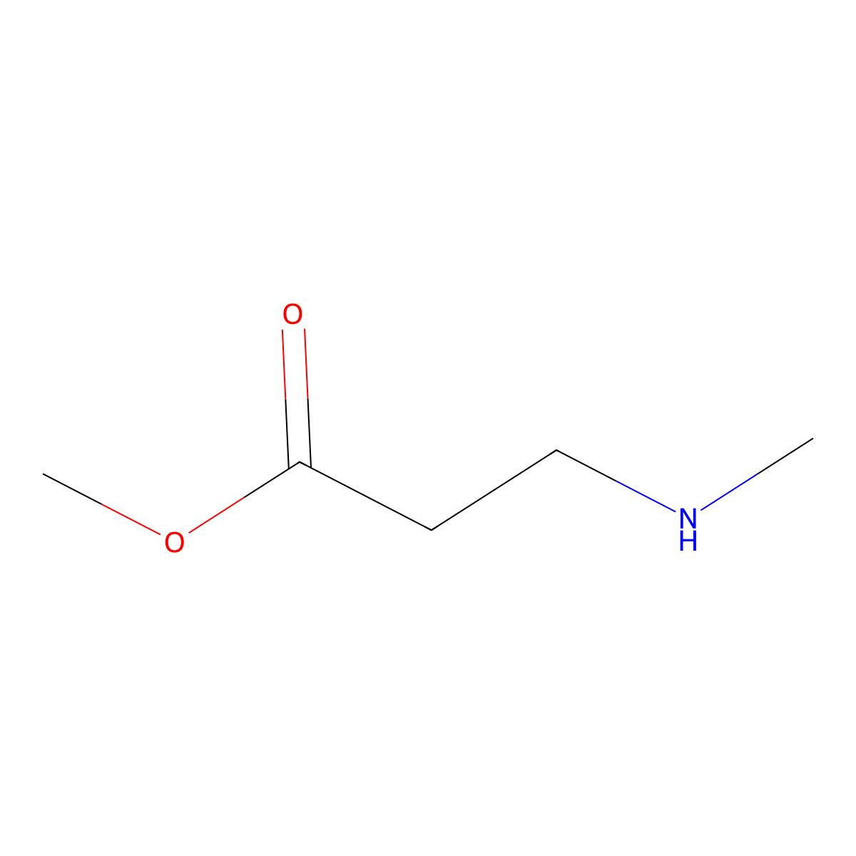 Methyl 3-(methylamino)propanoate molecular structure, CAS 24549-12-0