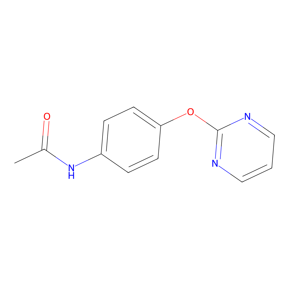 N-[4-(2-pyrimidinyloxy)phenyl]acetamide molecular structure, CAS 24550-10-5