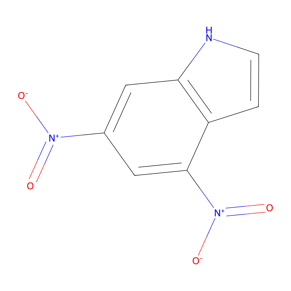 4,6-dinitro-1H-indole molecular structure, CAS 245524-93-0