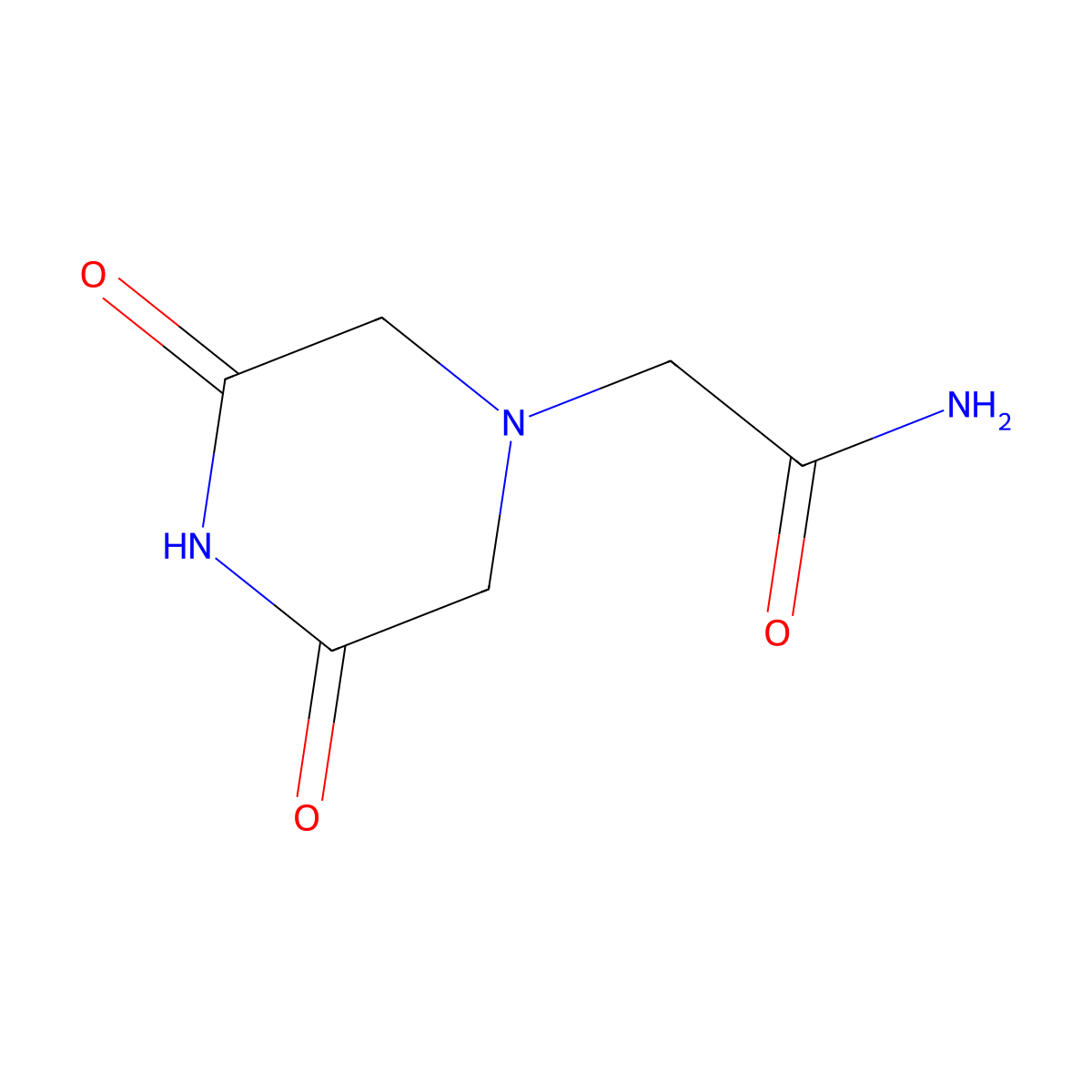 2-(3,5-Dioxopiperazin-1-yl)acetamide molecular structure, CAS 24553-06-8