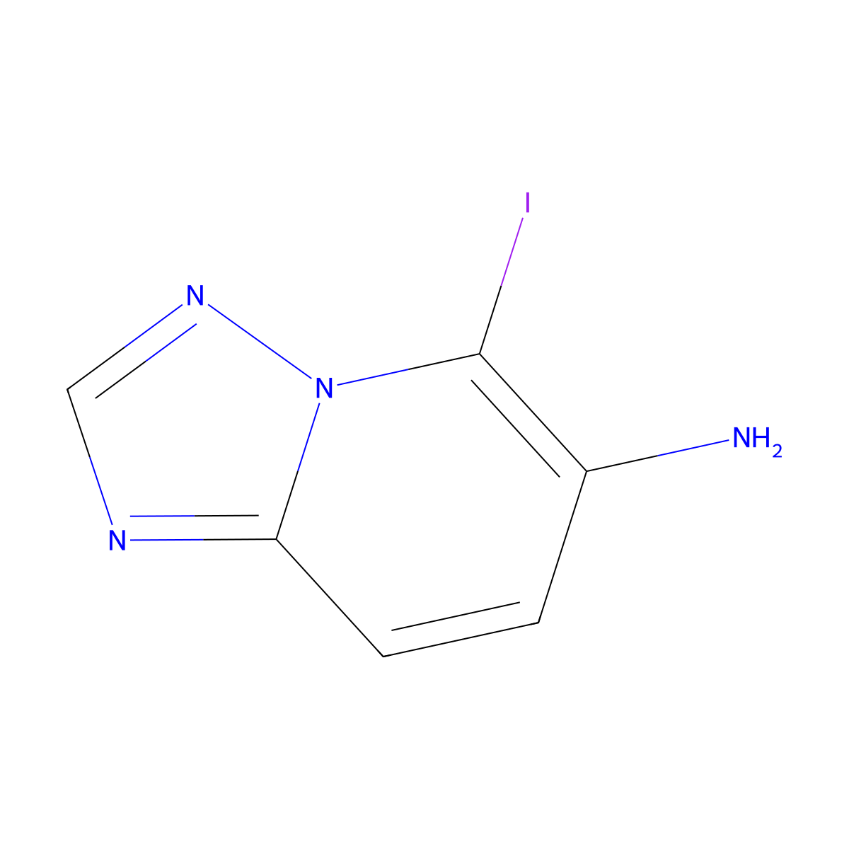 5-Iodo-[1,2,4]triazolo[1,5-a]pyridin-6-amine molecular structure, CAS 2455378-11-5