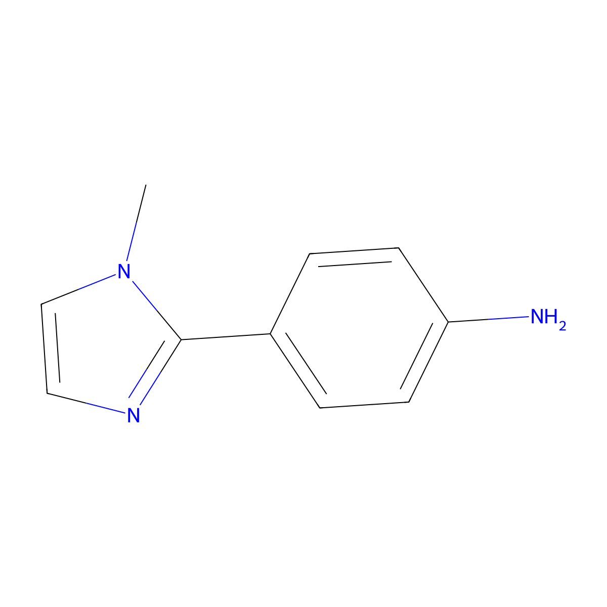 4-(1-methyl-1H-imidazol-2-yl)aniline molecular structure, CAS 245547-15-3