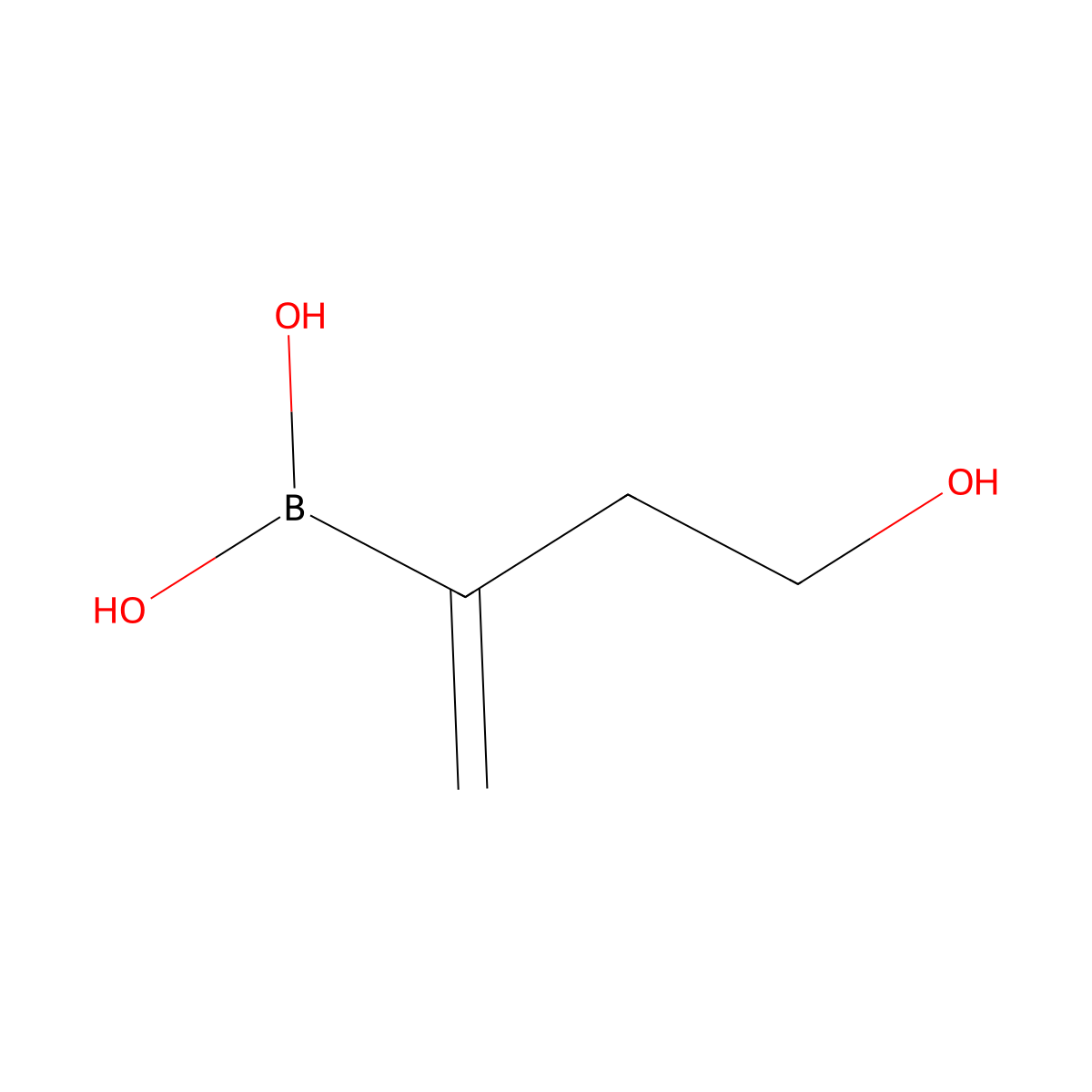(4-Hydroxybut-1-en-2-yl)boronic acid molecular structure, CAS 2455501-46-7