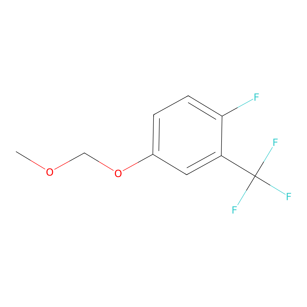 1-Fluoro-4-(methoxymethoxy)-2-(trifluoromethyl)benZene molecular structure, CAS 2455589-67-8