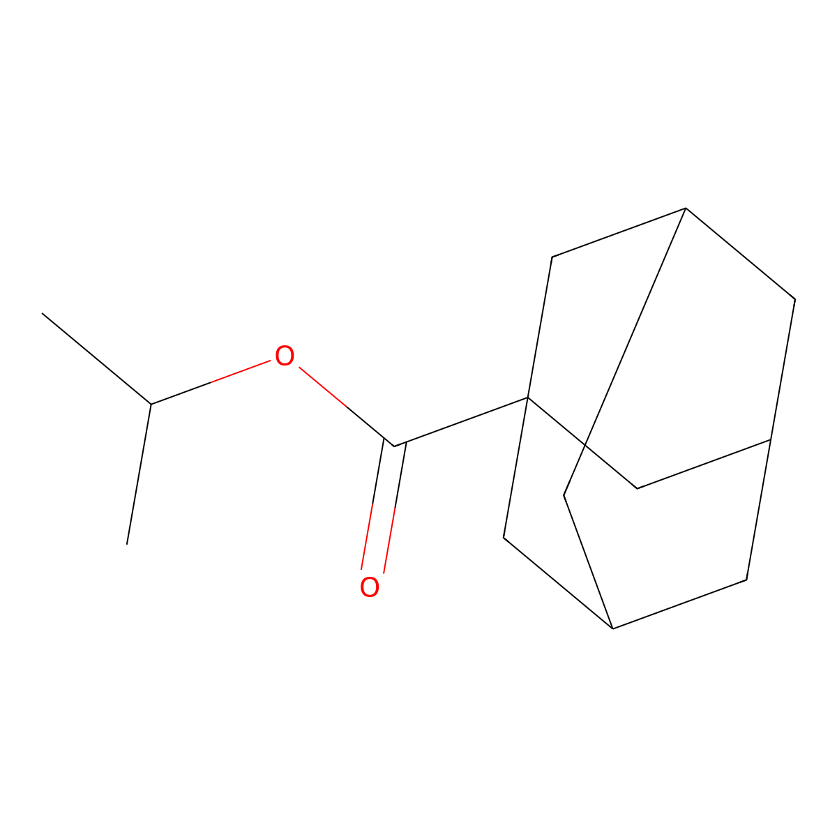 Isopropyl adamantane-1-carboxylate molecular structure, CAS 24556-16-9