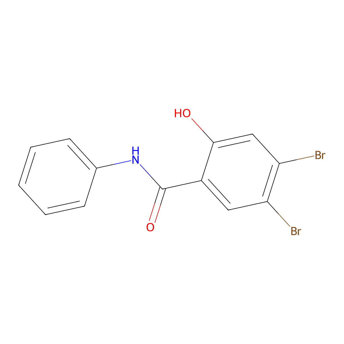 4,5-Dibromosalicylanilide molecular structure, CAS 24556-64-7