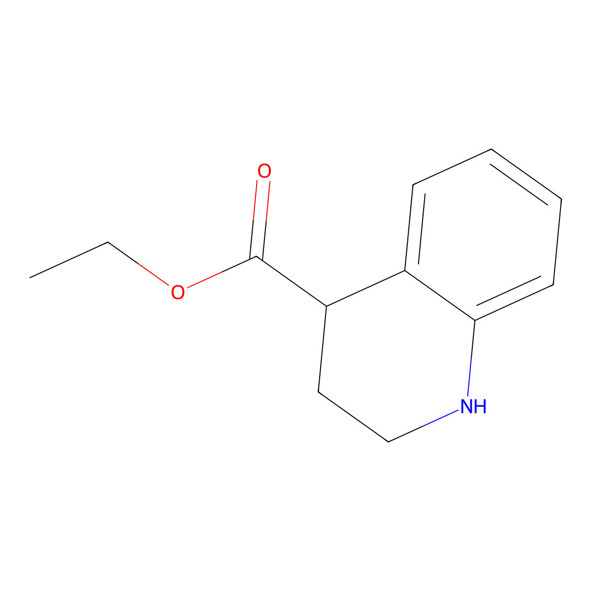 Ethyl 1,2,3,4-tetrahydroquinoline-4-carboxylate molecular structure, CAS 24562-76-3