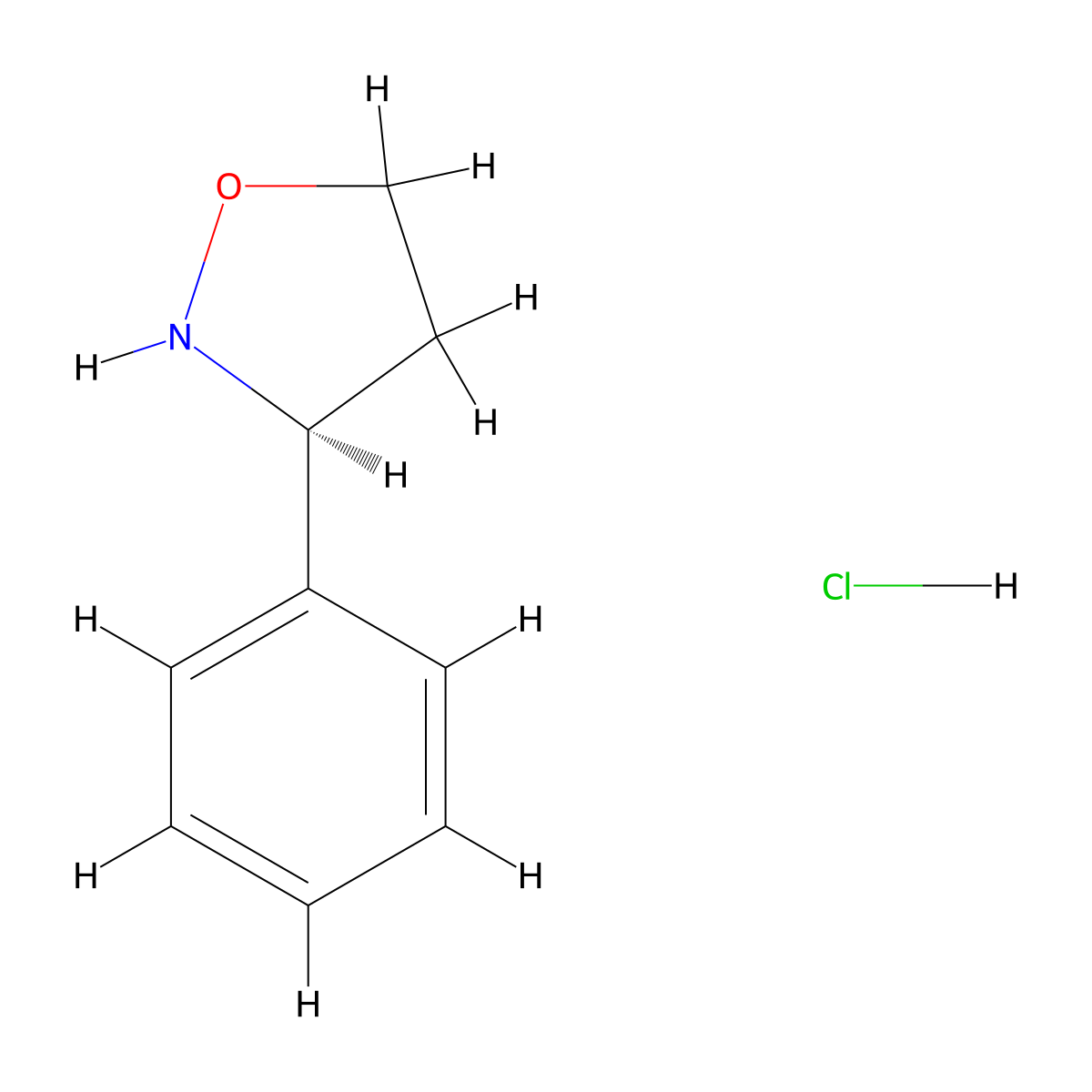 (S)-3-phenylisoxazolidine hydrochloride molecular structure, CAS 2456364-46-6