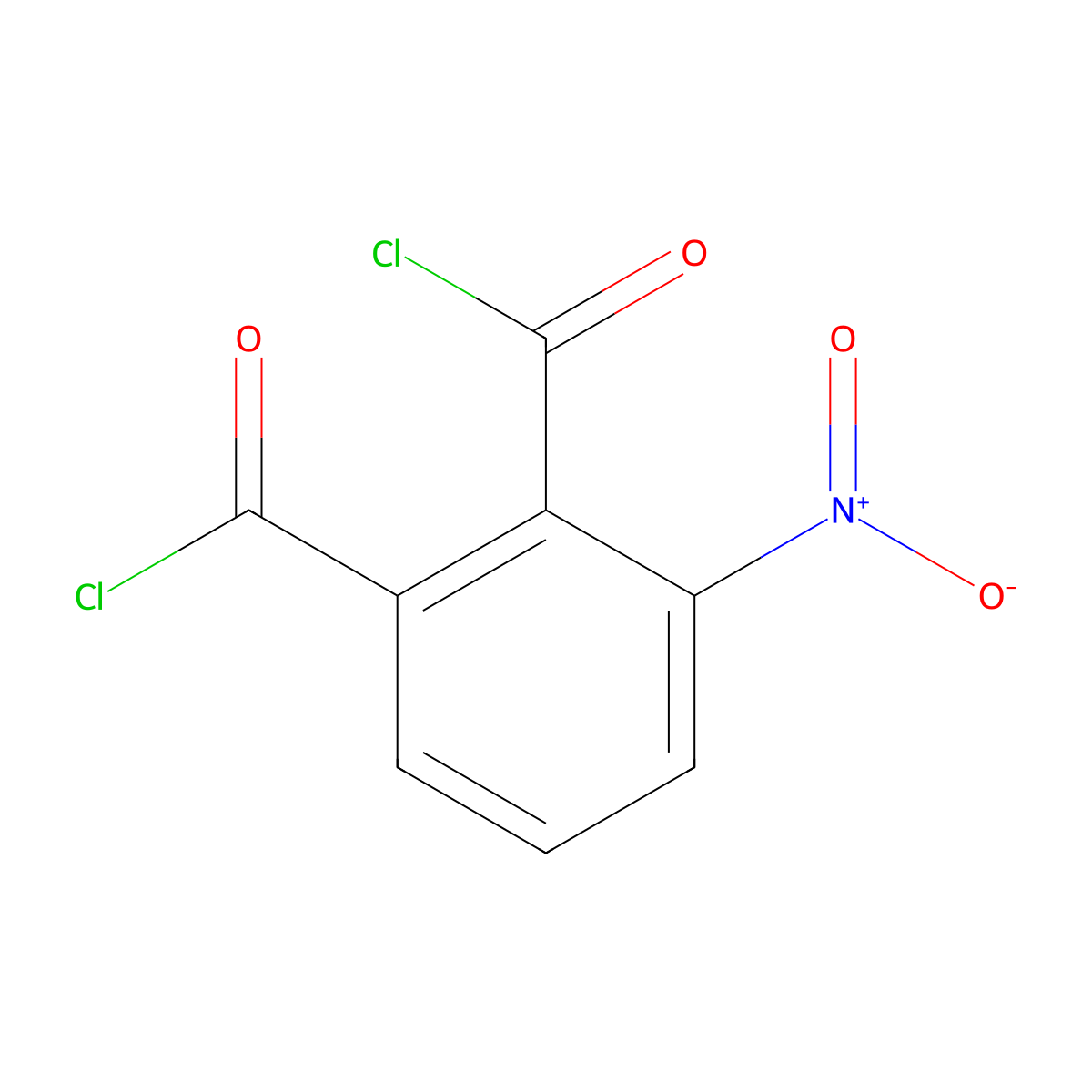 3-Nitrophthaloyl dichloride molecular structure, CAS 24564-71-4