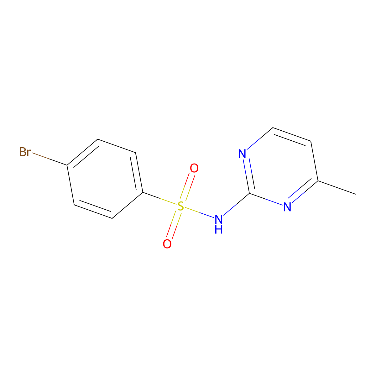4-bromo-N-(4-methylpyrimidin-2-yl)benzenesulfonamide molecular structure, CAS 245647-50-1