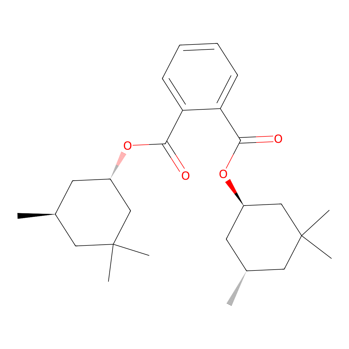 Bis(trans-3,3,5-trimethylcyclohexyl) Phthalate molecular structure, CAS 245652-82-8