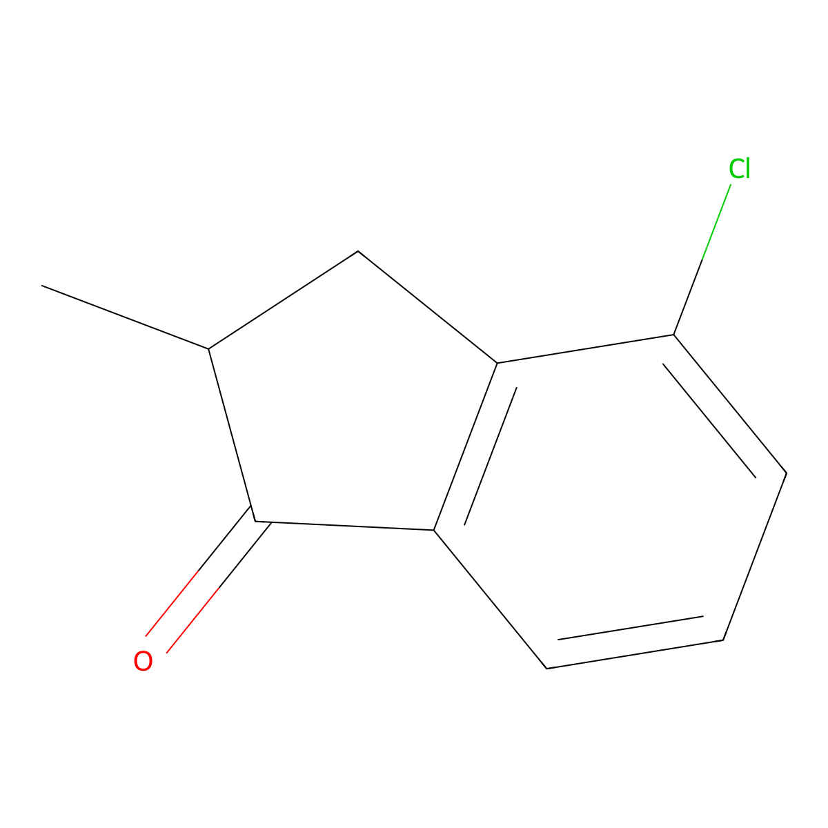 4-Chloro-2-methyl-2,3-dihydro-1H-inden-1-one molecular structure, CAS 245653-50-3