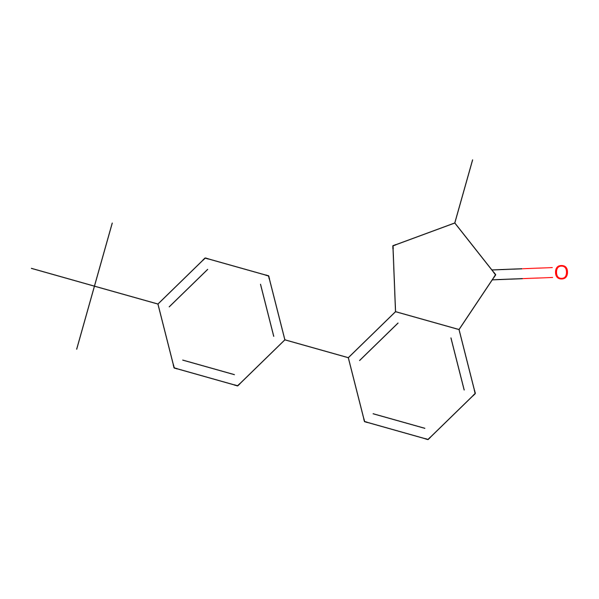 4-[4-(1,1-Dimethylethyl)phenyl]-2,3-dihydro-2-methyl-1H-inden-1-one molecular structure, CAS 245653-51-4