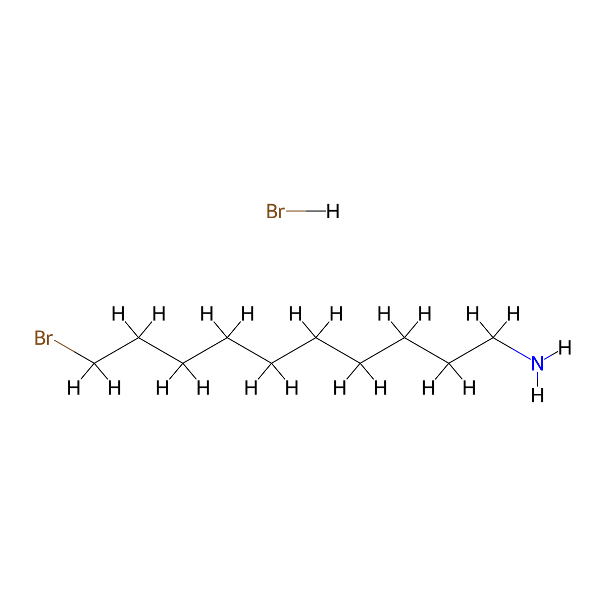 10-Bromo-1-aminodecane, Hydrobromide molecular structure, CAS 24566-82-3