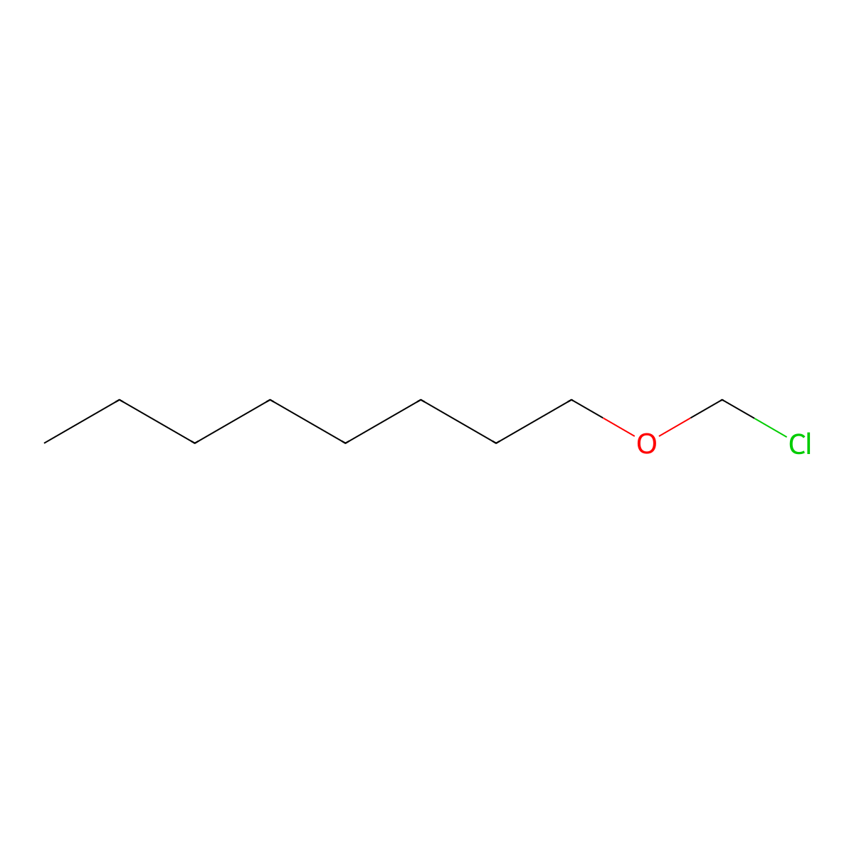 Chloromethyl octyl ether molecular structure, CAS 24566-90-3