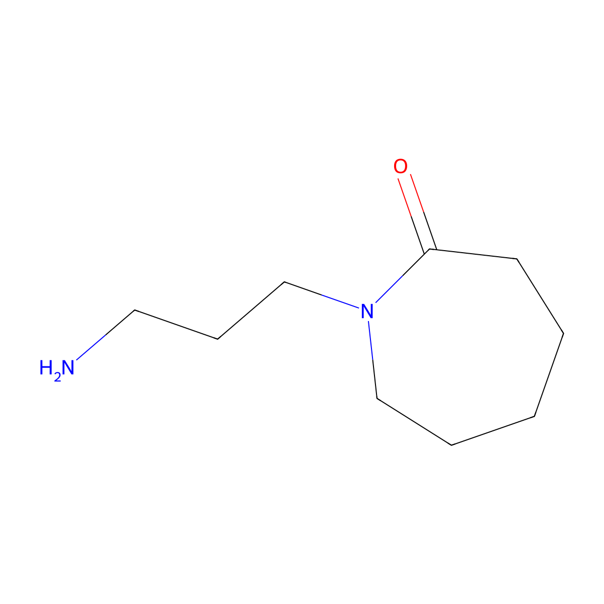 2H-Azepin-2-one, 1-(3-aminopropyl)hexahydro- molecular structure, CAS 24566-95-8