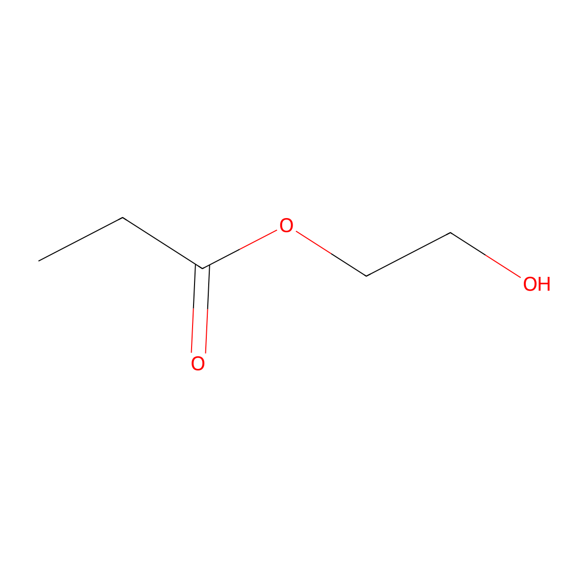 2-Hydroxyethylpropionate molecular structure, CAS 24567-27-9