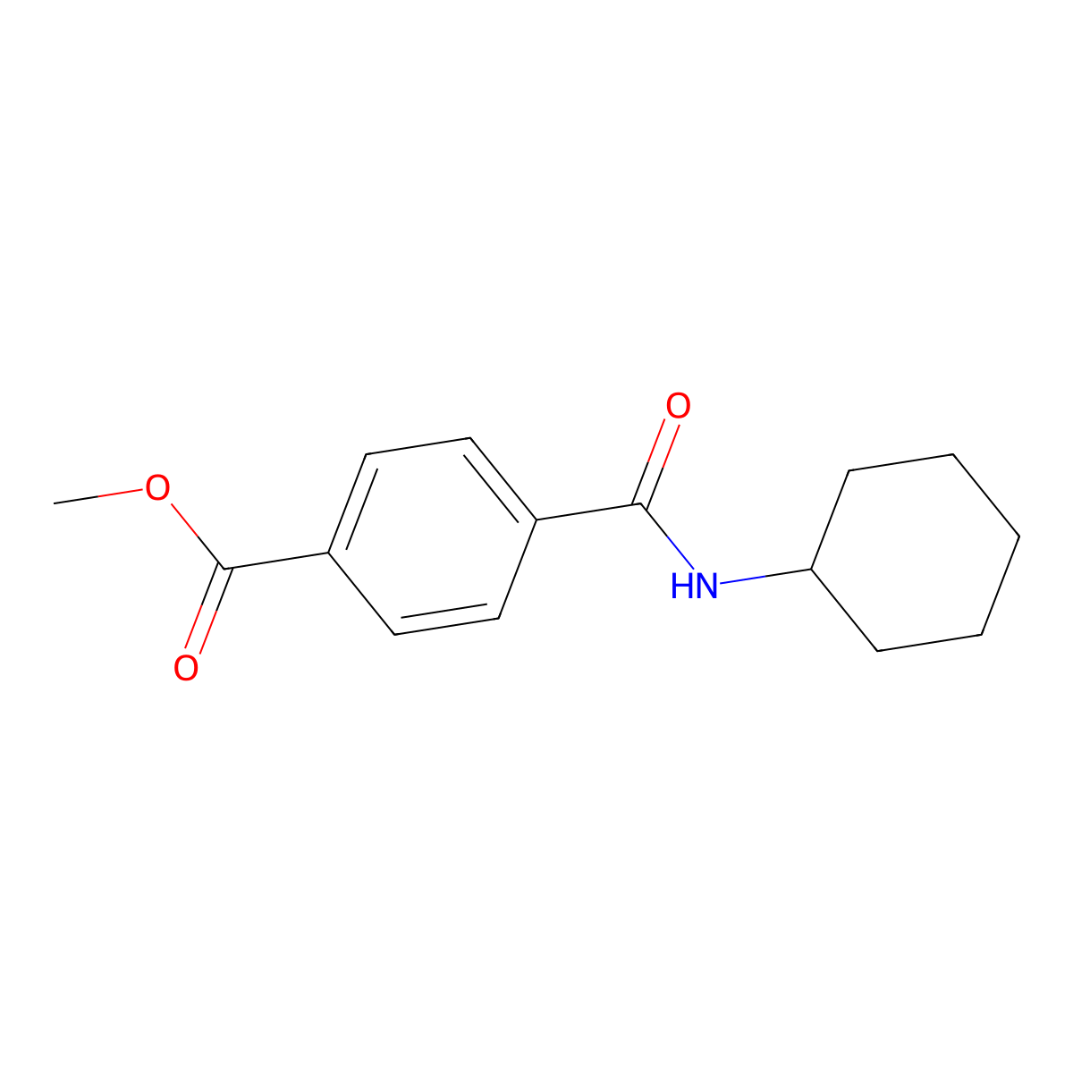 Methyl 4-(cyclohexylcarbamoyl)benzoate molecular structure, CAS 245679-66-7