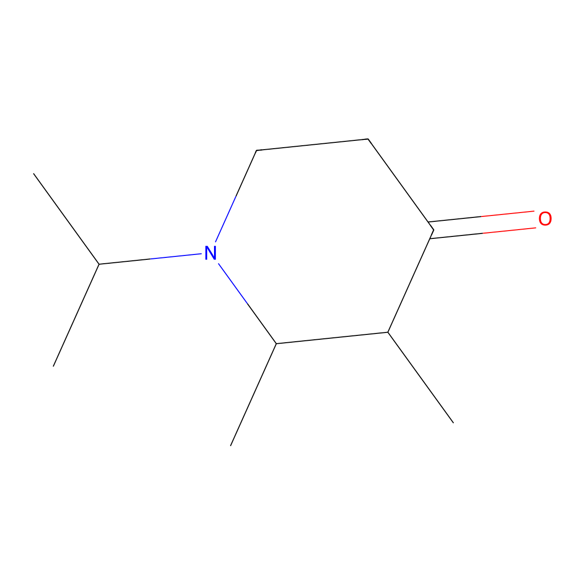 Piperidin-4-one, 1-isopropyl-2,3-dimethyl- molecular structure, CAS 24568-05-6