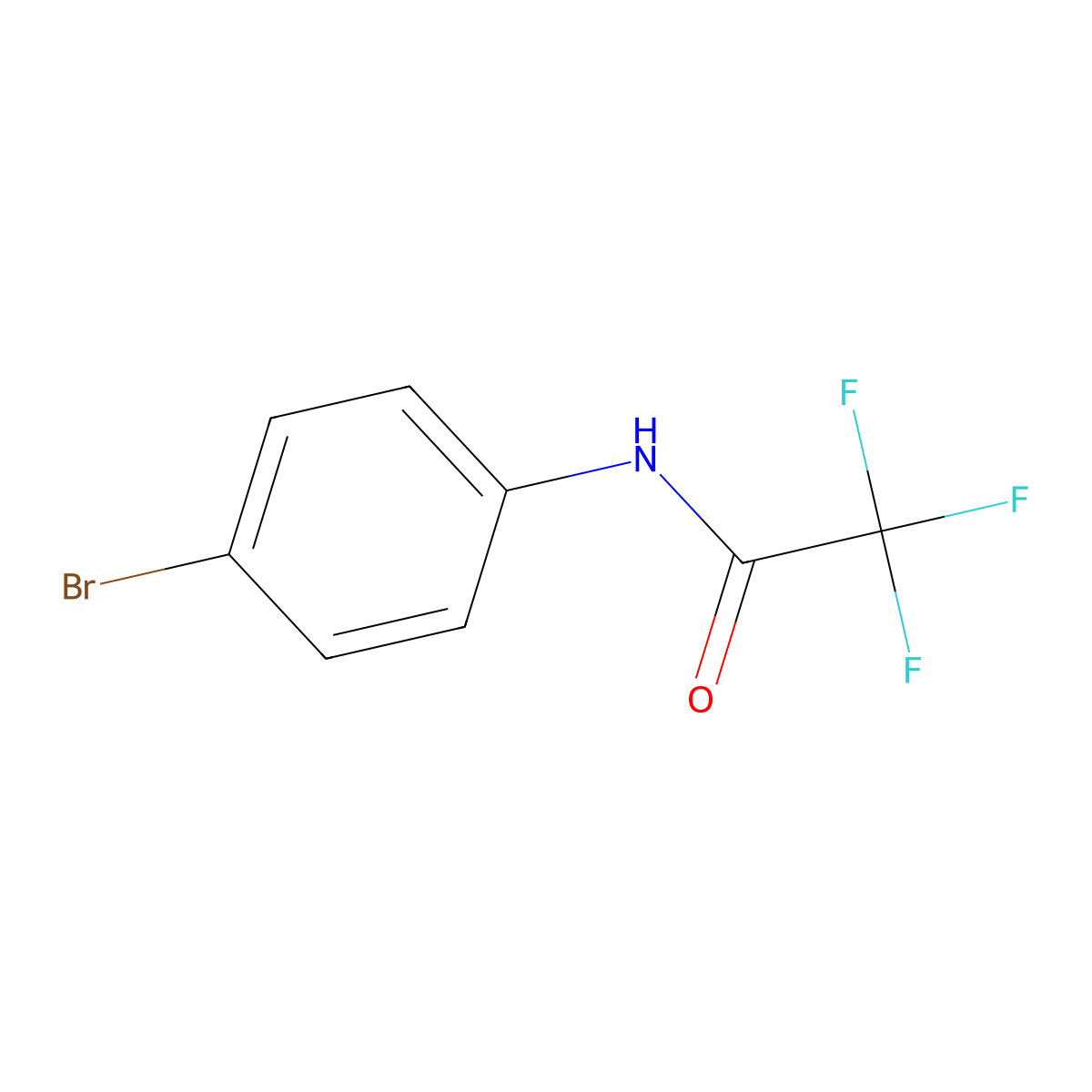 N-(4-bromophenyl)-2,2,2-trifluoroacetamide molecular structure, CAS 24568-11-4