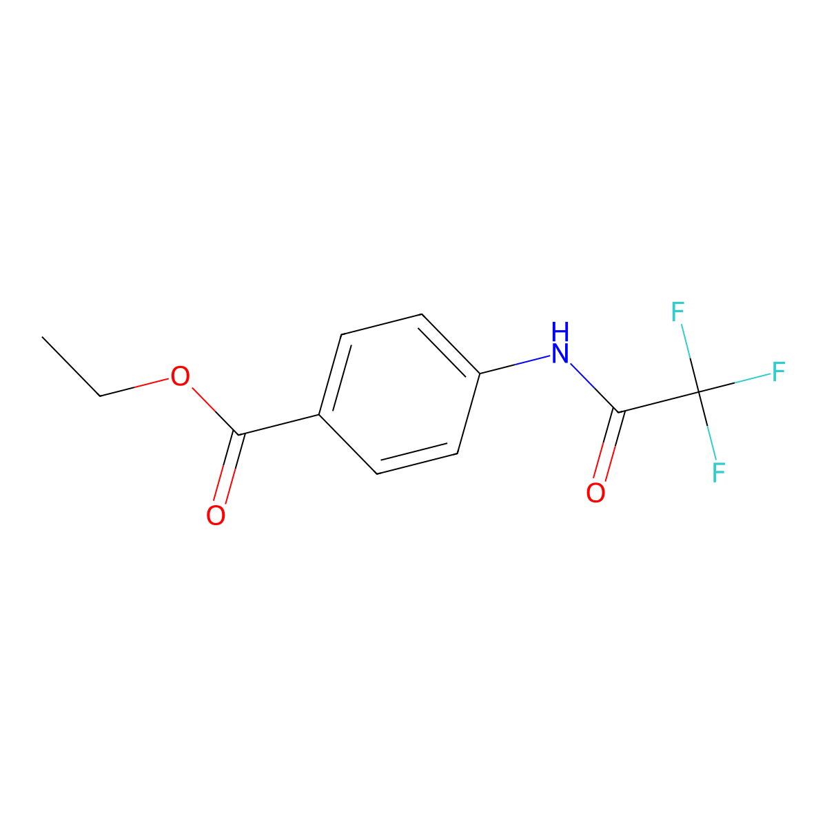 Benzoic acid, 4-[(2,2,2-trifluoroacetyl)amino]-, ethyl ester molecular structure, CAS 24568-14-7