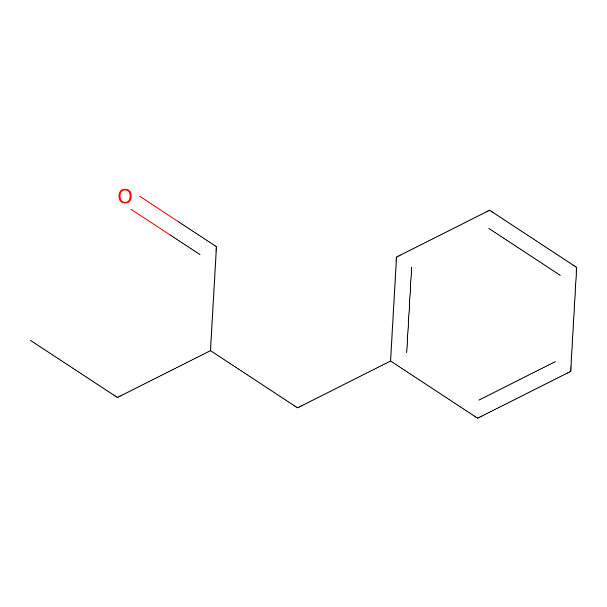 2-Benzylbutanal molecular structure, CAS 24569-60-6